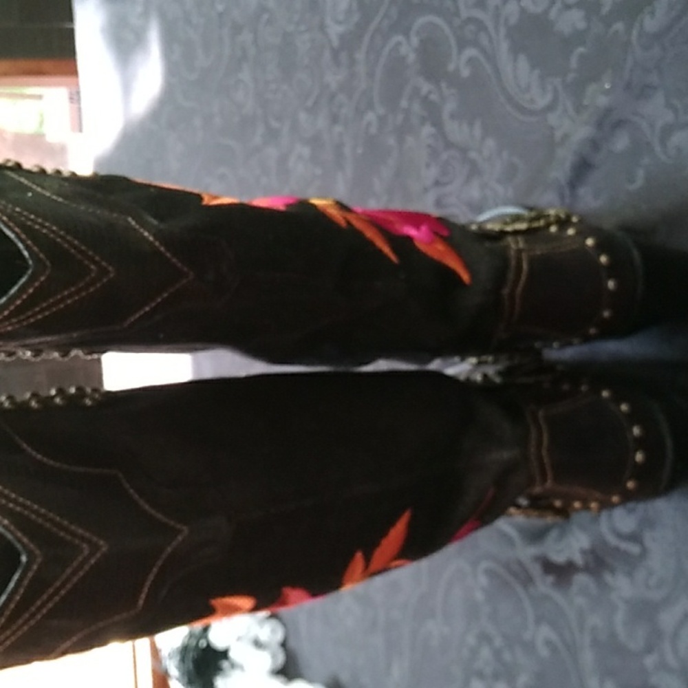 Dakota Womens Western Boots with Floral Design..like new. Size 8W - Picture 9 of 14